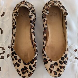 Peter Millar- Leopard Print Calf Hair - Women's Ballet Flats - Size 8.5
